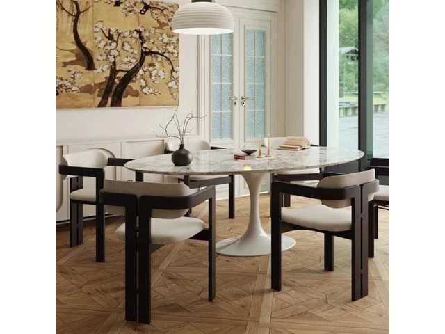 Set van 3 paloma mix stoelen: zwart hout/wit krulwol zitje co + donker walnoothout - beige krulwol c1 + licht walnoothout - wit krulwol c0 - afbeelding 5 van  6