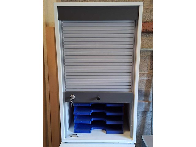 Set van 3 rolluiken archiefkasten met sleutels opbergkast - afbeelding 2 van  4