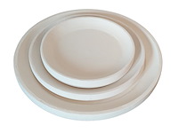 Set van 3 ronde schalen in mortex (melkkleur) - afbeelding 2 van  5