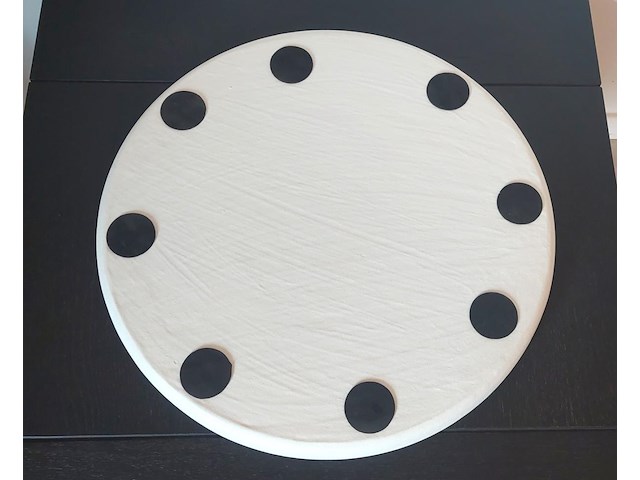 Set van 3 ronde schalen in mortex (melkkleur) - afbeelding 4 van  5