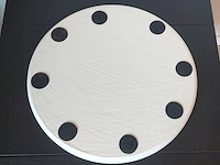 Set van 3 ronde schalen in mortex (melkkleur) - afbeelding 4 van  5