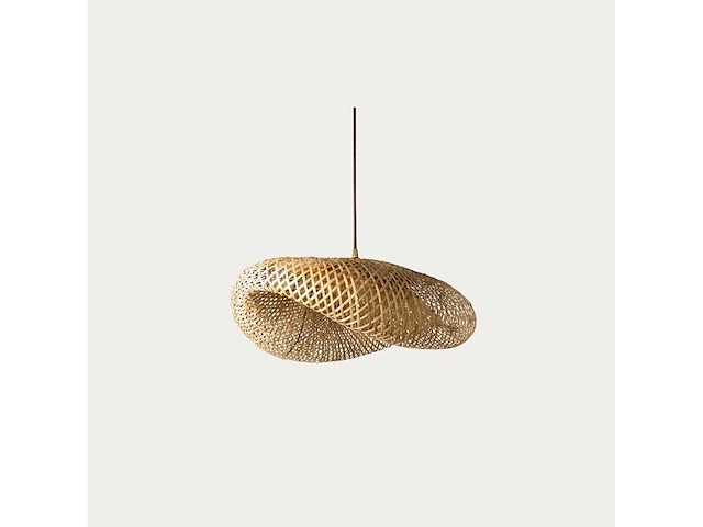 Set van 3 rotanlampen: steengoed pendellamp + vara-lamp + 32739 vonk-rotan lapem hanglamp - afbeelding 2 van  3