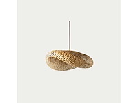 Set van 3 rotanlampen: steengoed pendellamp + vara-lamp + 32739 vonk-rotan lapem hanglamp - afbeelding 2 van  3