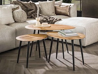 Set van 3 salontafels auranne-massief acacia - afbeelding 1 van  6