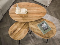 Set van 3 salontafels auranne-massief acacia - afbeelding 2 van  6