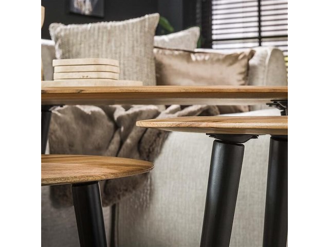 Set van 3 salontafels auranne-massief acacia - afbeelding 4 van  6