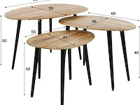 Set van 3 salontafels auranne-massief acacia - afbeelding 6 van  6