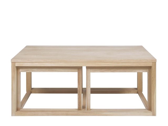 Set van 3 salontafels cornius - witte eik - afbeelding 1 van  2