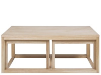 Set van 3 salontafels cornius - witte eik - afbeelding 1 van  2