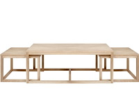 Set van 3 salontafels cornius - witte eik - afbeelding 2 van  2