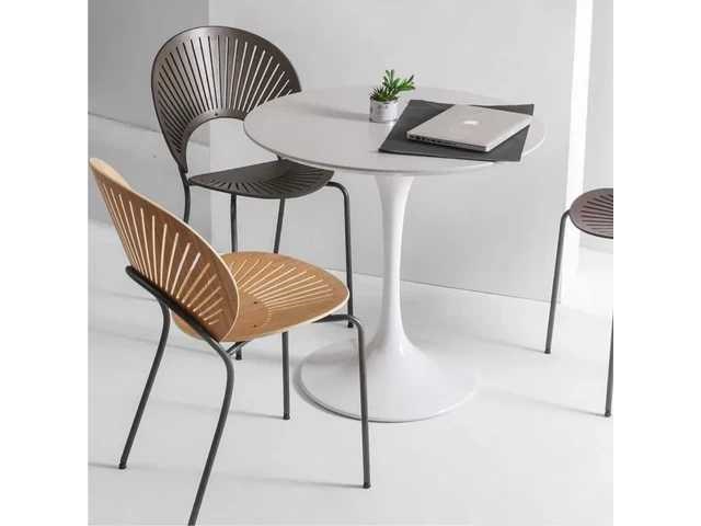 Set van 3 shelly-stoelen (1 donkere walnoot - 2 lichte walnoot) - afbeelding 1 van  7