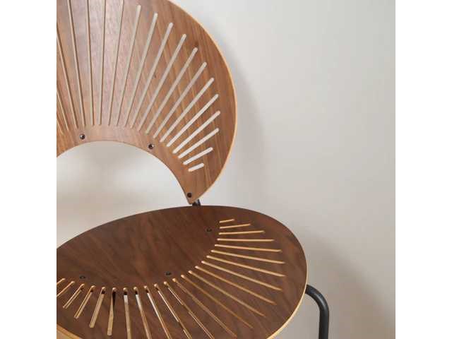 Set van 3 shelly-stoelen (1 donkere walnoot - 2 lichte walnoot) - afbeelding 3 van  7