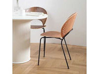 Set van 3 shelly-stoelen (1 donkere walnoot - 2 lichte walnoot) - afbeelding 4 van  7