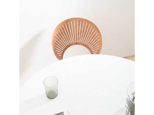 Set van 3 shelly-stoelen (1 donkere walnoot - 2 lichte walnoot) - afbeelding 6 van  7