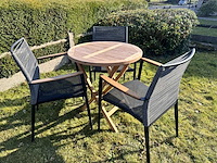 Set van 3 stapelbare alu/rope stoelen (showroom) - afbeelding 2 van  2