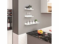 Set van 3 wandplanken, zwevende plank, wandplank, met rand - afbeelding 4 van  4