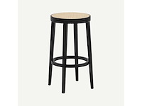 Set van 3 zwarte houten charma-krukken - afbeelding 4 van  4