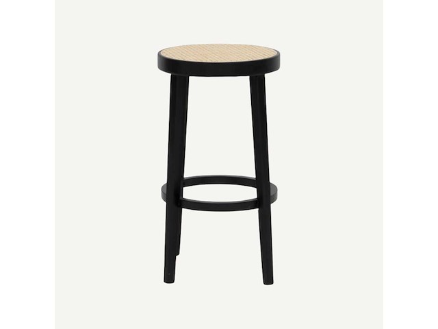 Set van 3 zwarte houten charma-krukken - afbeelding 1 van  4