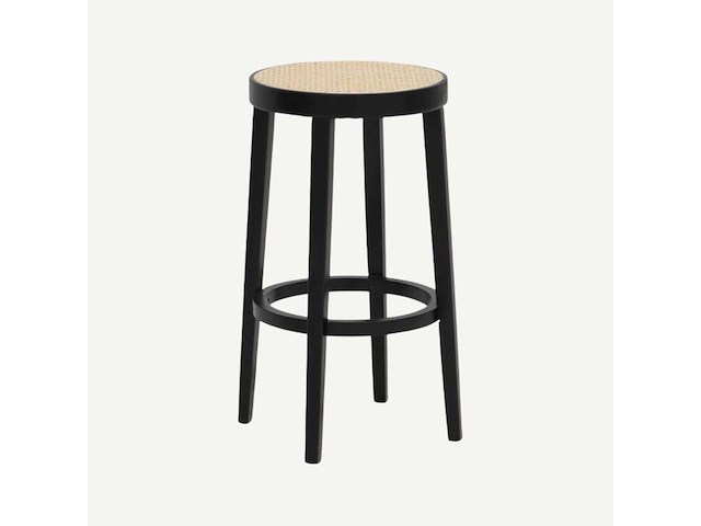 Set van 3 zwarte houten charma-krukken - afbeelding 4 van  4
