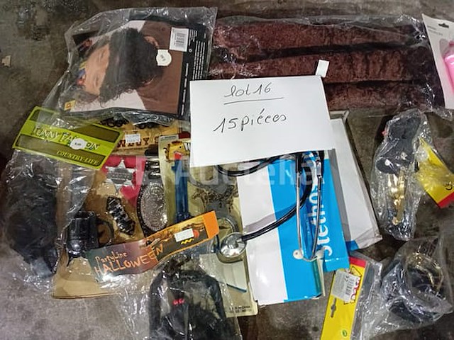 Set van 35 pakketten kleurrijke damespanty's voor carnival of andere – nieuw set van 14 carnavalsmaskers - nieuwe diverse ontwerpen set van 15 stukken: diverse kermisaccessoires - nieuw set van 7 stukken cowboy carnival accessoires - nieuw set van 35 verschillende carnavalshoeden - nieuw set van 8 halloween- of carnival horror maskers - nieuw - afbeelding 1 van  6