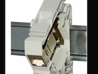 Set van 36 abitana rj45–rj45 afgeschermde doorvoerconnectoren – din-rail (36x)
