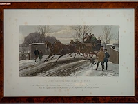 Set van 4 antieke ingekleurde lithografie "lord...