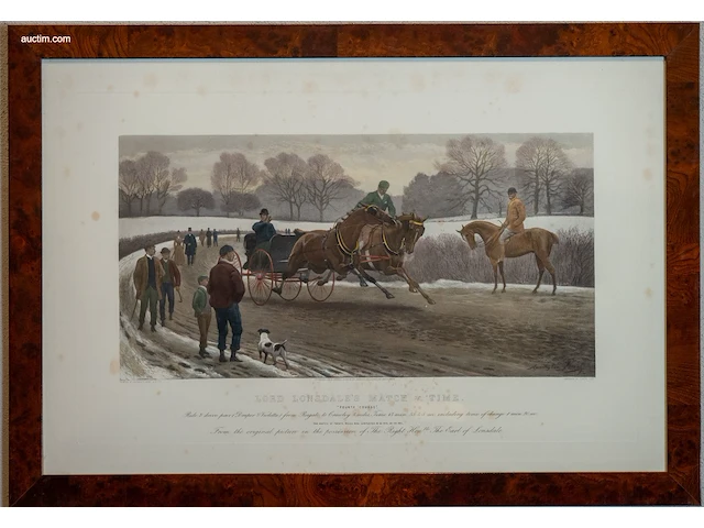 Set van 4 antieke ingekleurde lithografie "lord... - afbeelding 3 van  5