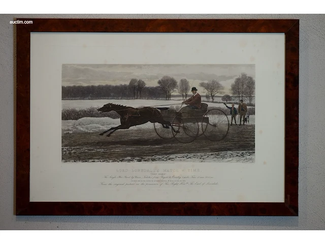 Set van 4 antieke ingekleurde lithografie "lord... - afbeelding 5 van  5