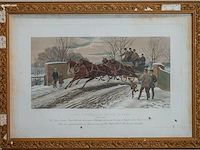 Set van 4 antieke ingekleurde lithografie "lord... - afbeelding 3 van  4