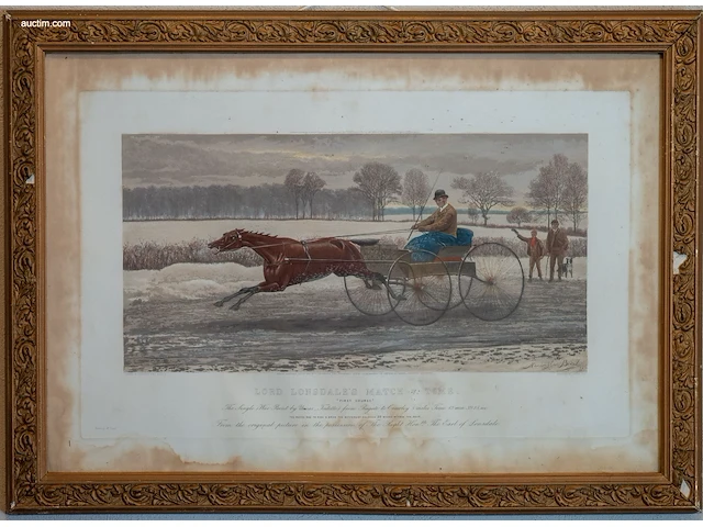 Set van 4 antieke ingekleurde lithografie "lord... - afbeelding 4 van  4