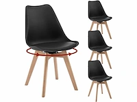 Set van 4 draaibare eetkamerstoelen, modern ontwerp