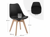 Set van 4 draaibare eetkamerstoelen, modern ontwerp - afbeelding 2 van  8