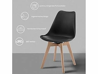 Set van 4 draaibare eetkamerstoelen, modern ontwerp - afbeelding 4 van  8