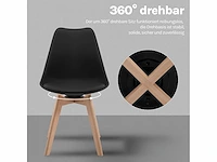Set van 4 draaibare eetkamerstoelen, modern ontwerp - afbeelding 5 van  8