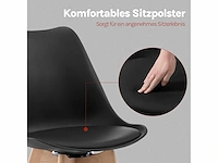 Set van 4 draaibare eetkamerstoelen, modern ontwerp - afbeelding 7 van  8