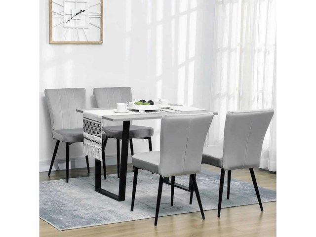 Set van 4 eetkamerstoelen, accentstoelen voor keuken en eetkamer - afbeelding 1 van  6