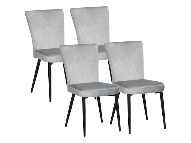 Set van 4 eetkamerstoelen, accentstoelen voor keuken en eetkamer - afbeelding 2 van  6