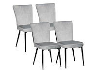 Set van 4 eetkamerstoelen, accentstoelen voor keuken en eetkamer - afbeelding 2 van  6