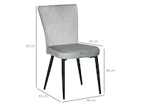 Set van 4 eetkamerstoelen, accentstoelen voor keuken en eetkamer - afbeelding 3 van  6