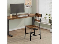 Set van 4 eetkamerstoelen, industriële stijl, bruin - afbeelding 4 van  4