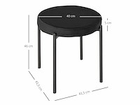 Set van 4 eetkamerstoelen, rugloze keukenstoelen, gestoffeerde stoel - afbeelding 3 van  4
