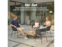 Set van 4 ergonomische tuinstoelen met uitsparingsontwerp, armleuningen, weerbestendig - afbeelding 3 van  3