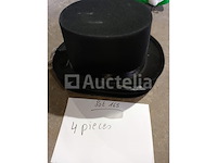 Set van 4 hoge hoeden - nieuw set van 22 high shape carnavalshoeden - nieuw set van 10 kleine carnavalshoeden met hoge vorm - nieuw set van 30 carnavalshoeden - nieuw set van 4 luxe musketiers carnavalshoeden - nieuw - afbeelding 4 van  4