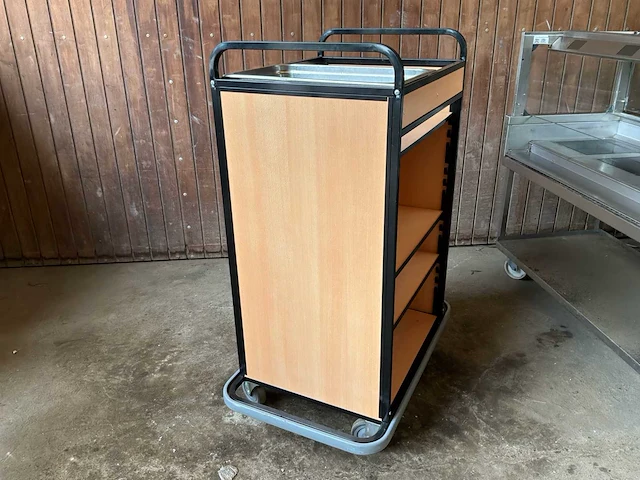 Set van 4 horeca bedieningstrams bedieningstrolley - afbeelding 3 van  7