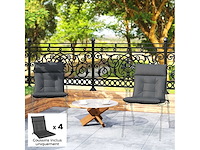 Set van 4 kussens voor terrasstoelen, waterbestendig - afbeelding 2 van  4