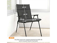 Set van 4 kussens voor terrasstoelen, waterbestendig - afbeelding 3 van  4