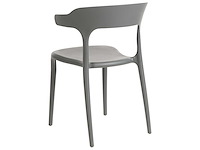 Set van 4 lichtgrijze eetkamerstoelen - afbeelding 3 van  4