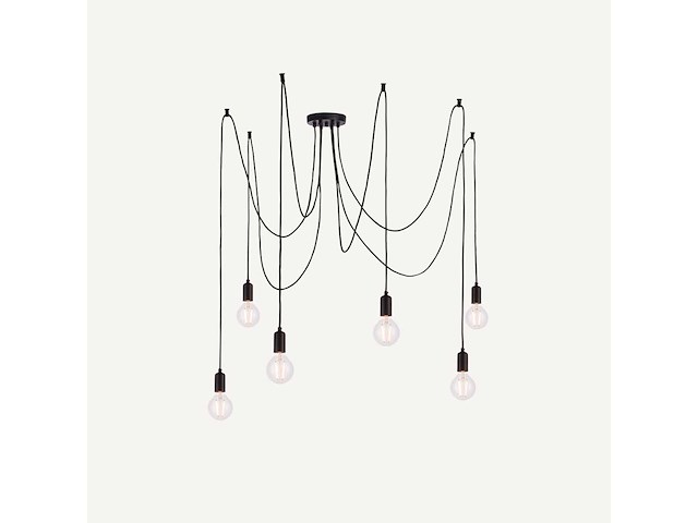 Set van 4 mama plafondlampen 6 zwarte lampen - afbeelding 1 van  4