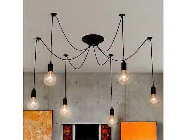 Set van 4 mama plafondlampen 6 zwarte lampen - afbeelding 4 van  4
