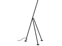 Set van 4 modelo vloerlampen - gobo - matt zwart - afbeelding 3 van  5